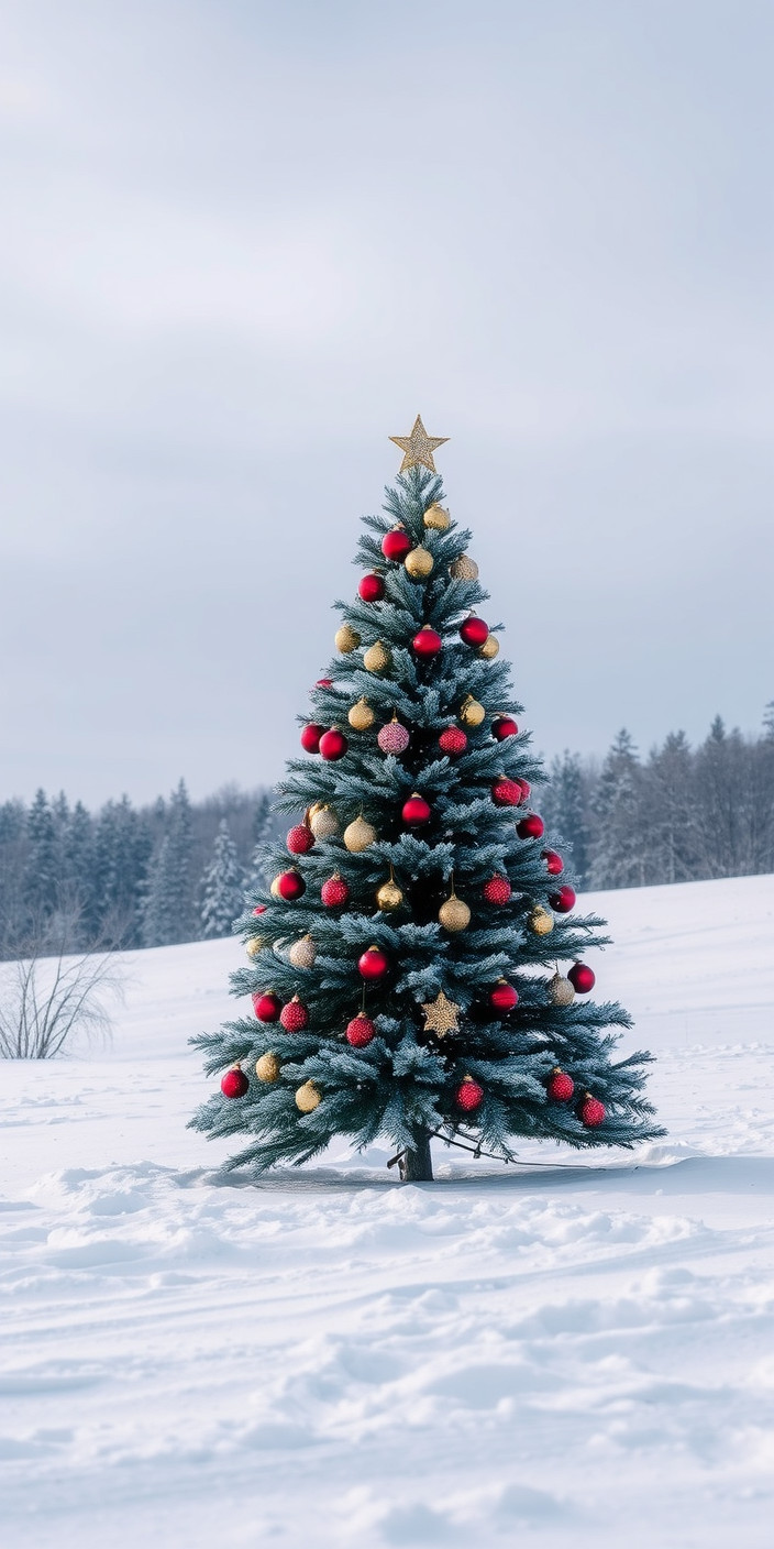 Christmas tree 9 Phone Wallpaper