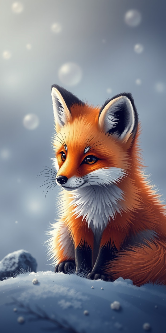 Cute fox 10 Phone Wallpaper