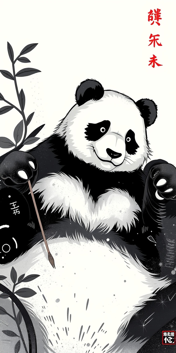 Panda 4 Phone Wallpaper