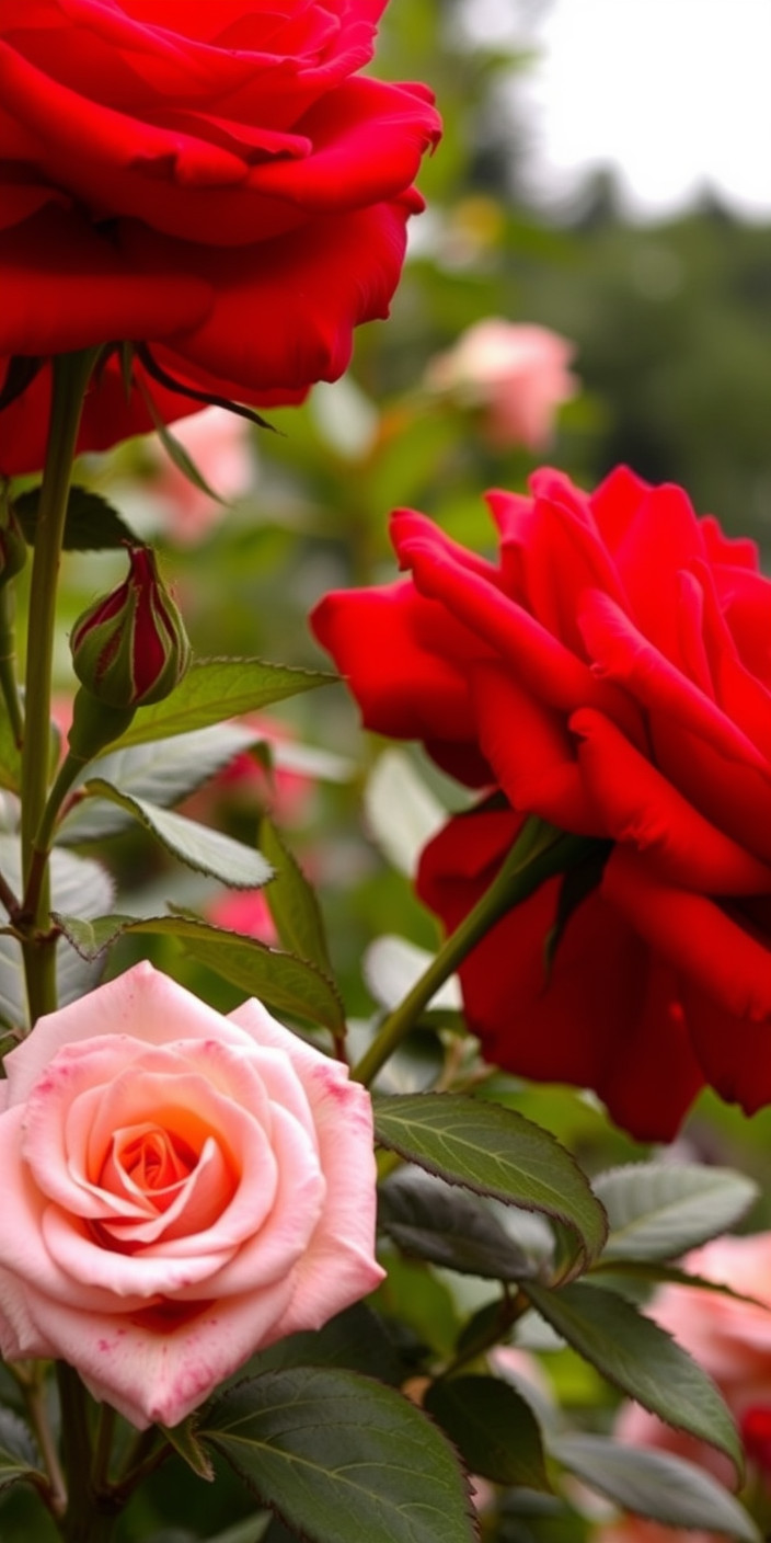 Red roses 9 Phone Wallpaper