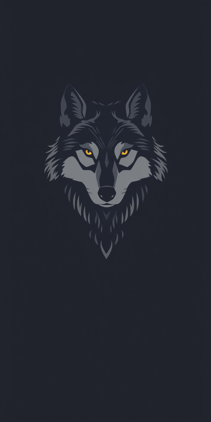 Minimalist wolf 2 Phone Wallpaper