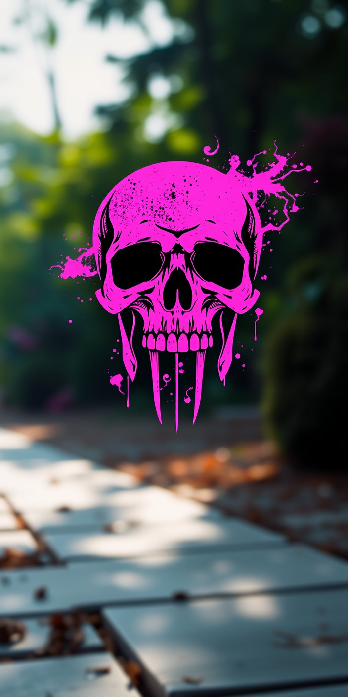 Pink skull 10 Phone Wallpaper