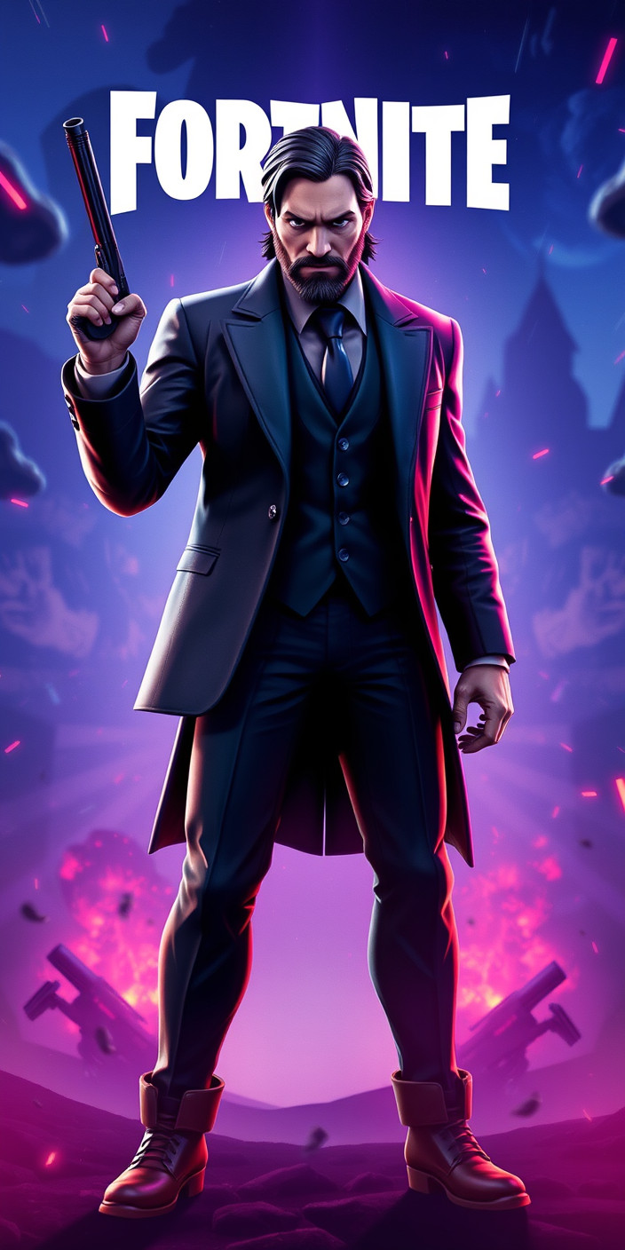 Fortnite john wick 12 Phone Wallpaper