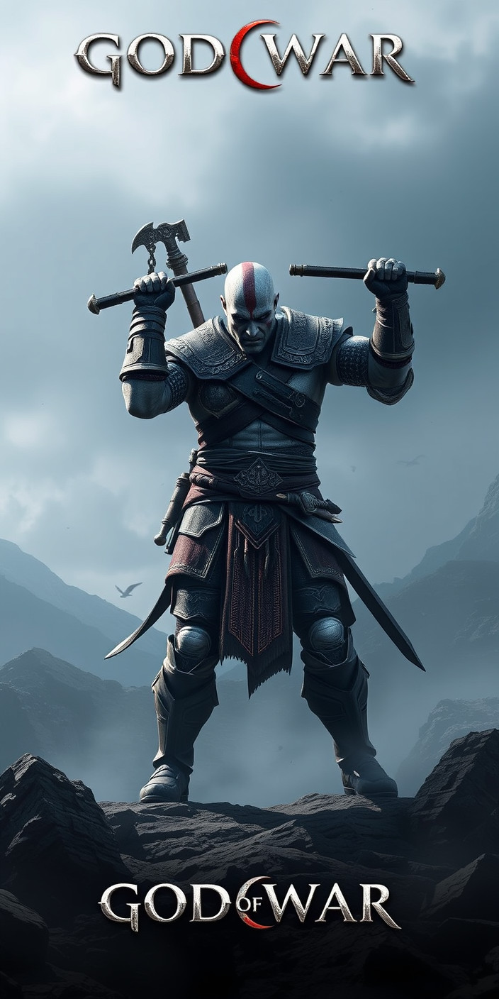 God of war 4  4k 8 Phone Wallpaper