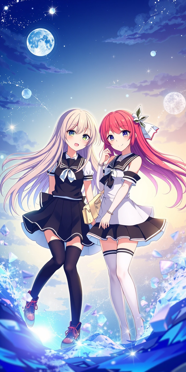 Anime girls 8 Phone Wallpaper