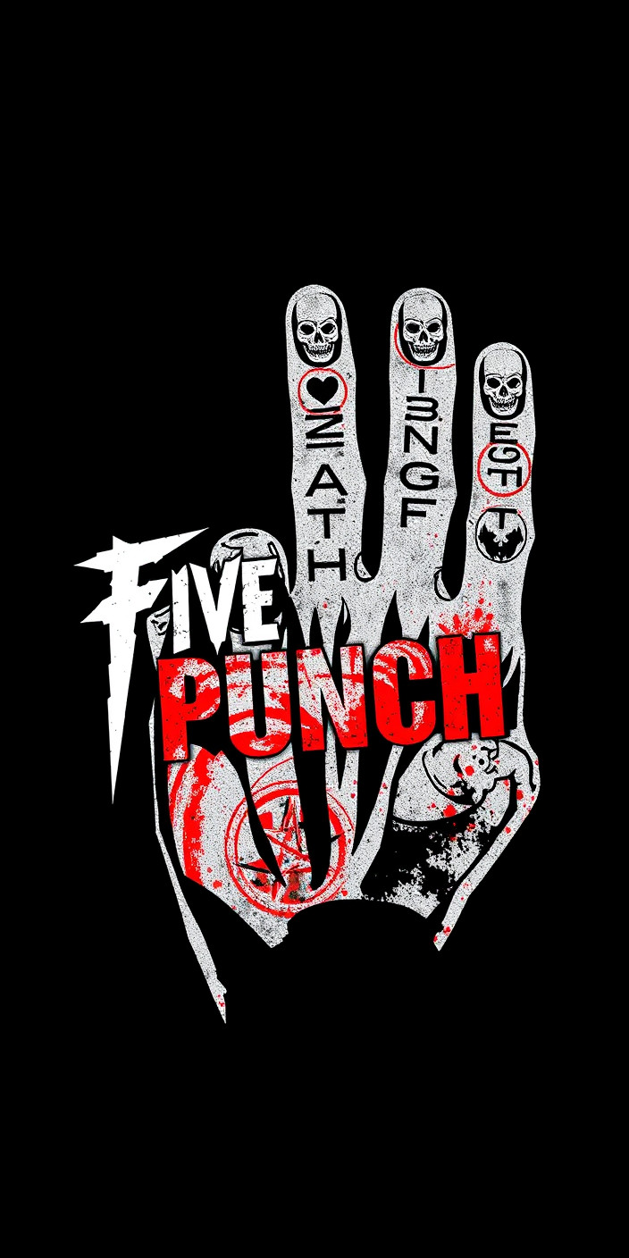 Five finger death punch 6 Phone Wallpaper
