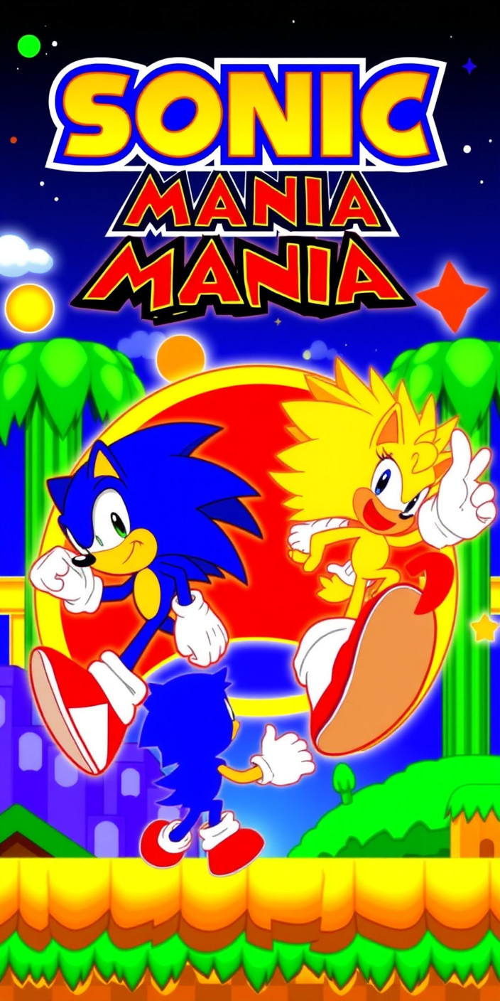 Sonic mania 4 Phone Wallpaper