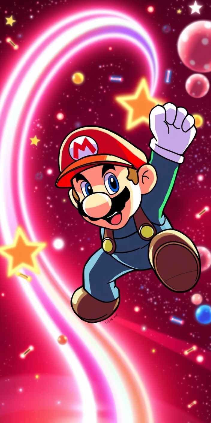 Super mario galaxy 8 Phone Wallpaper