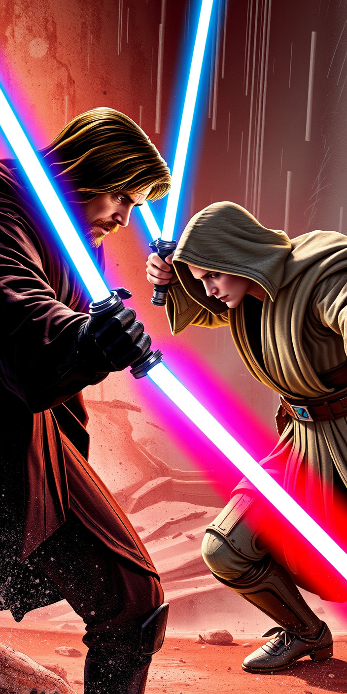 Anakin vs obi wan 10 Phone Wallpaper
