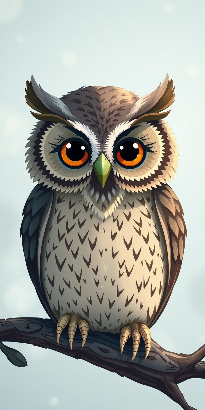 Cute owl 6 Phone Wallpaper