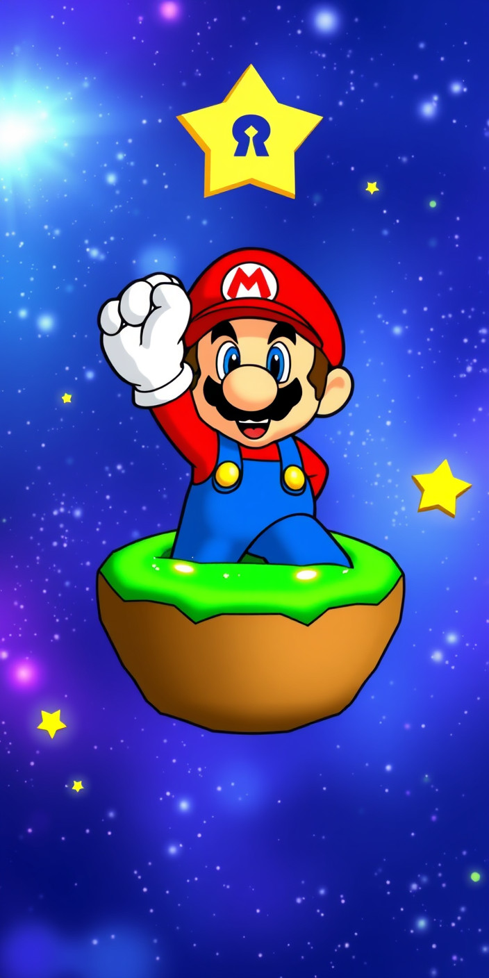 Super mario galaxy 3 Phone Wallpaper