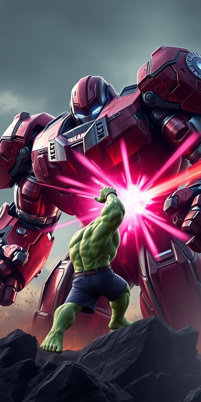 Hulkbuster vs hulk 5 Phone Wallpaper