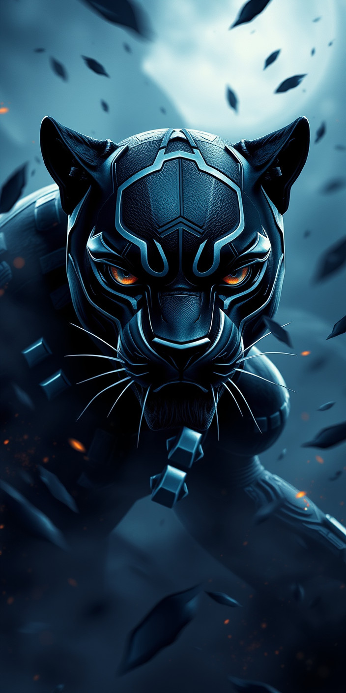 Black panther 8 Phone Wallpaper