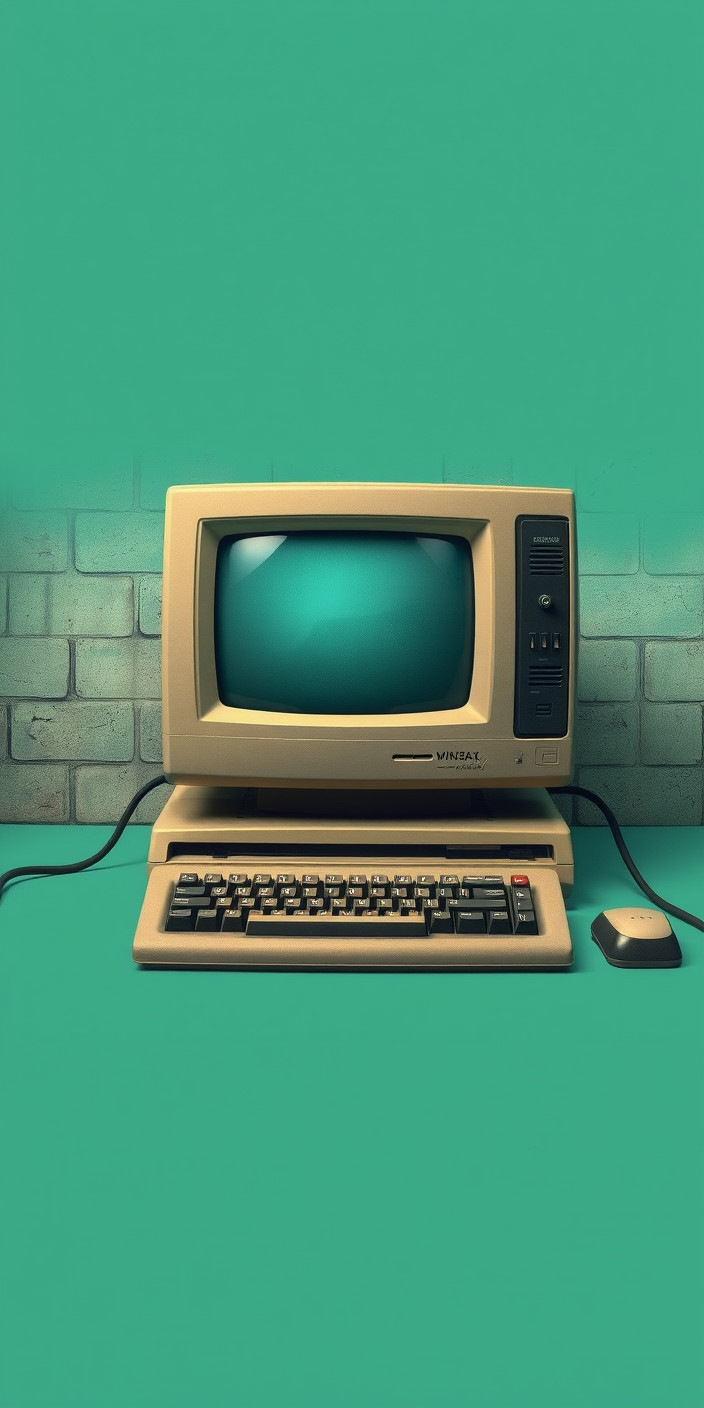 Vintage computer 2 Phone Wallpaper