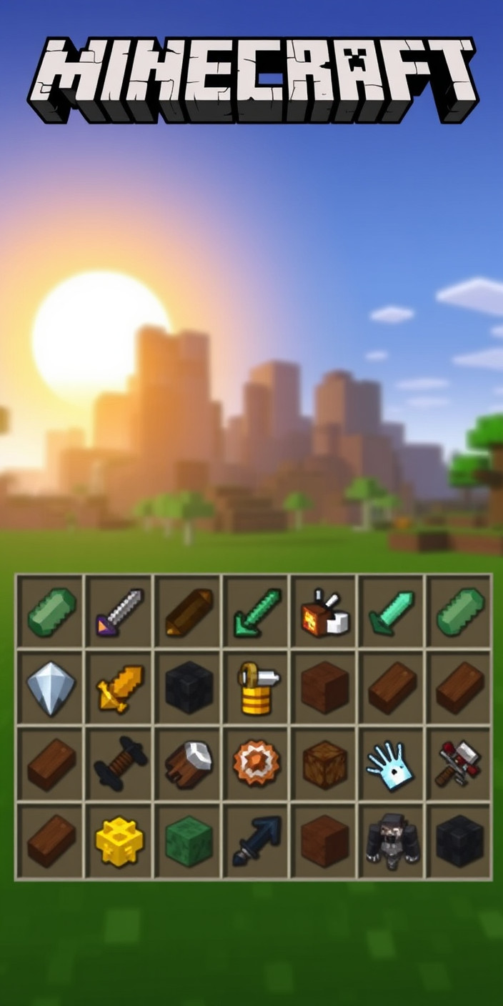Minecraft inventory 13 Phone Wallpaper