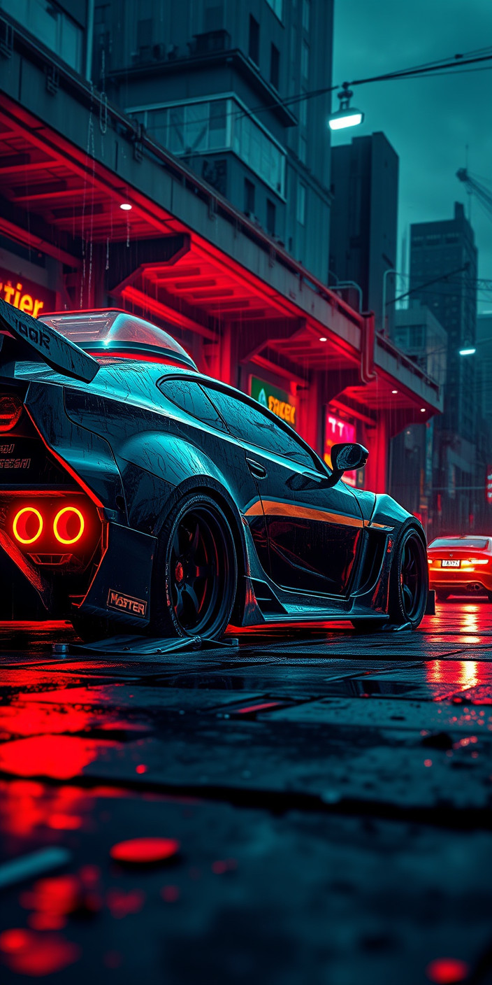 Cyberpunk car 3 Phone Wallpaper