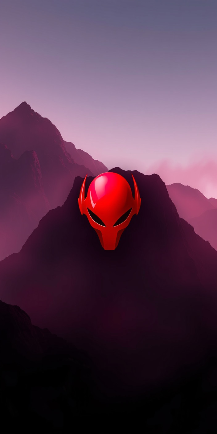 Alienware red 1 Phone Wallpaper