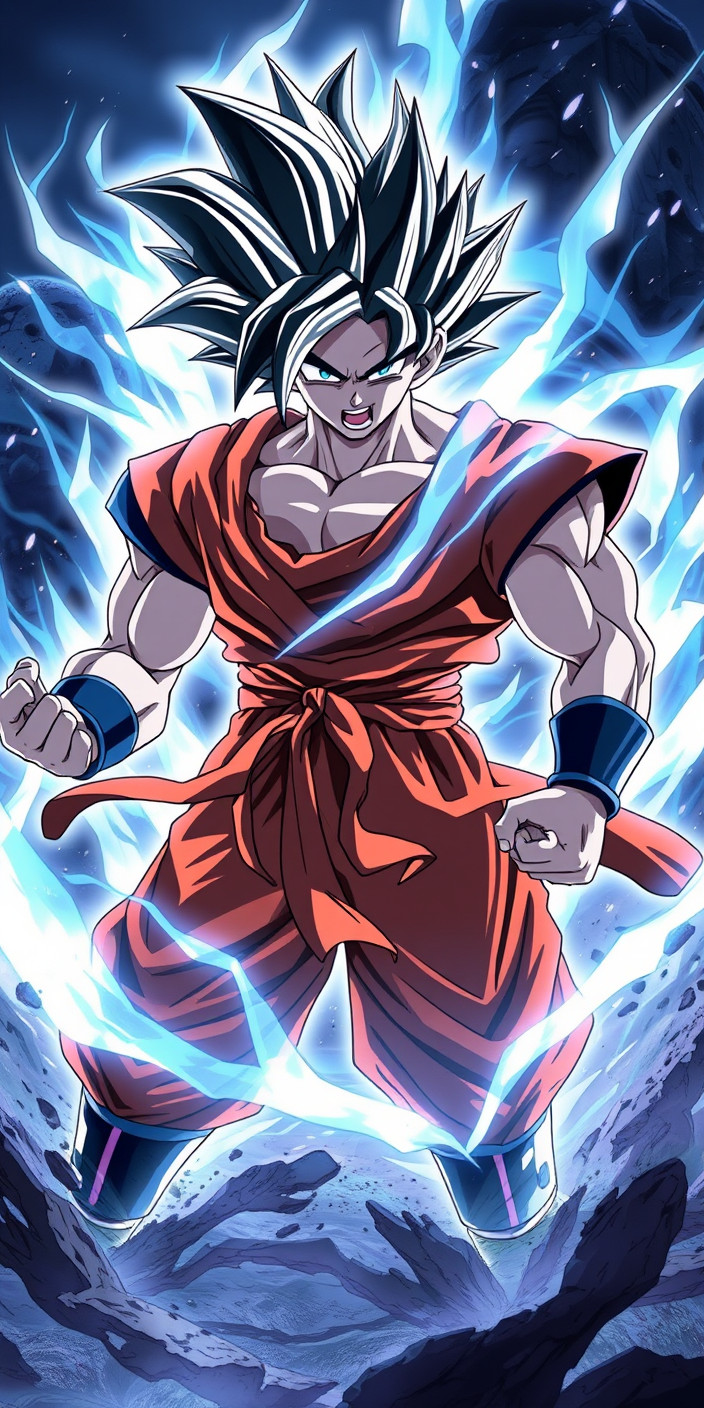 Ultra instinct goku 12 Phone Wallpaper