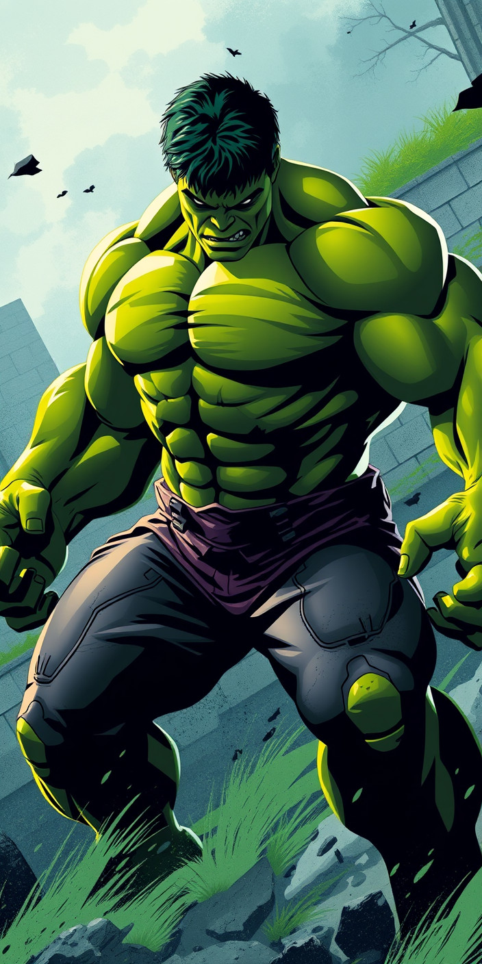 Incredible hulk 9 Phone Wallpaper