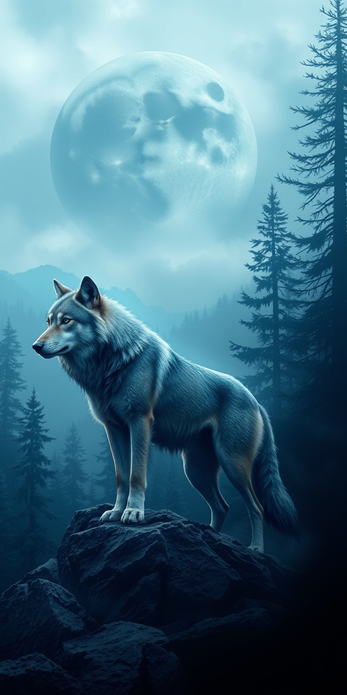 Wolf 5 Phone Wallpaper