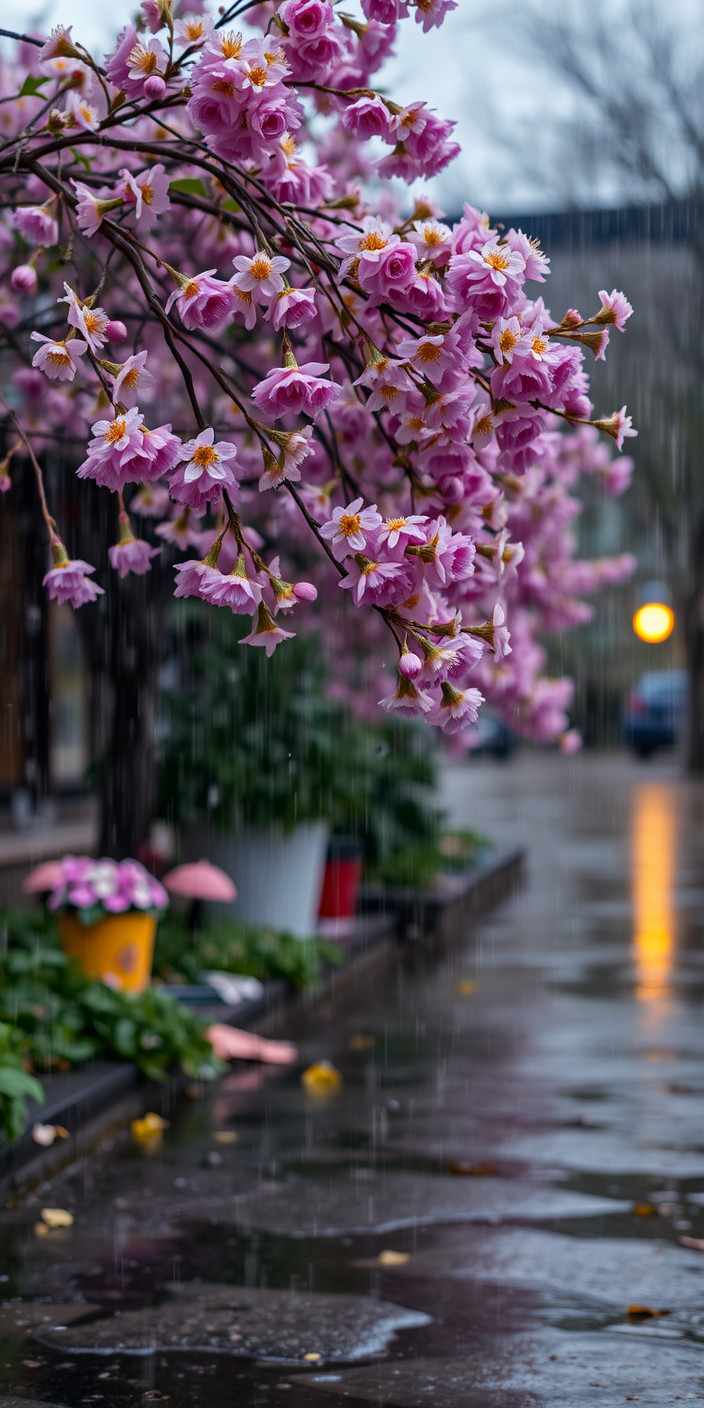 Rainy spring 2 Phone Wallpaper