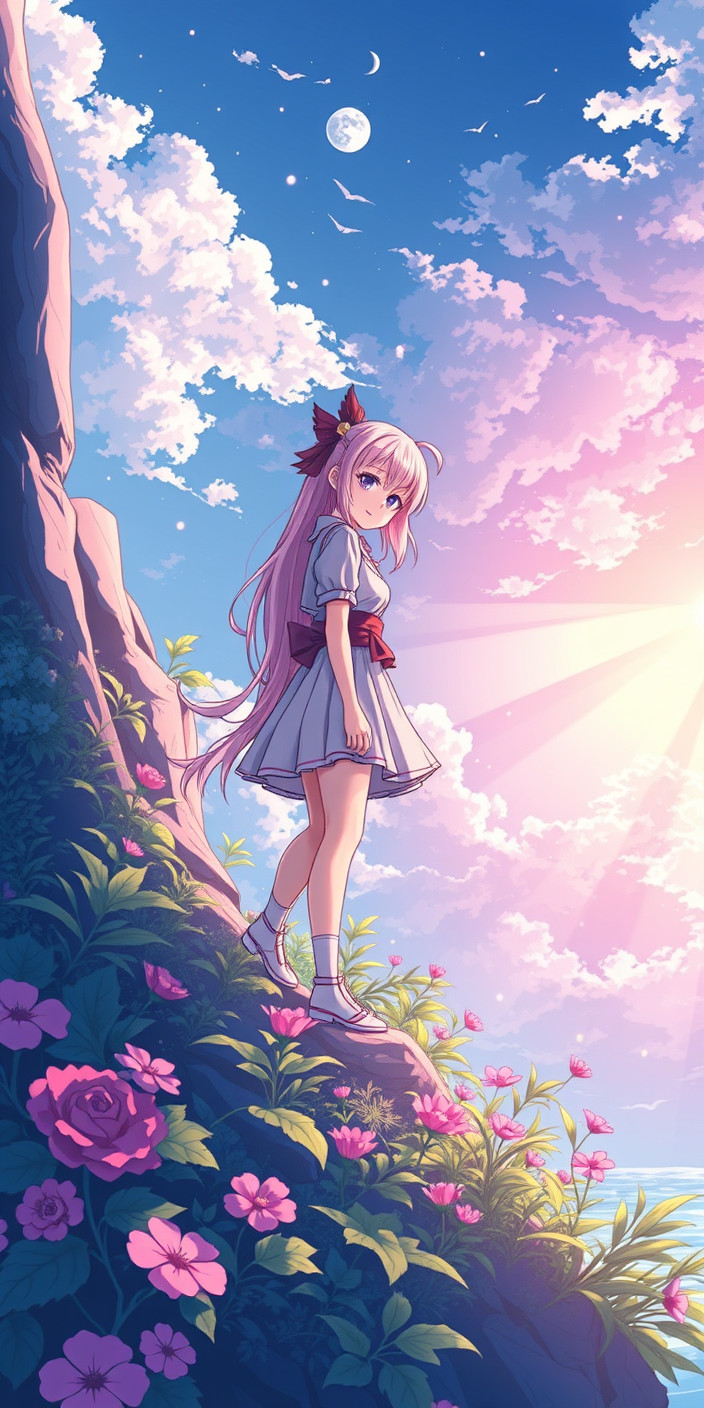 Pink anime 8 Phone Wallpaper