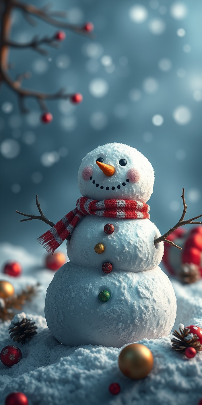 Snowman 3 Phone Wallpaper