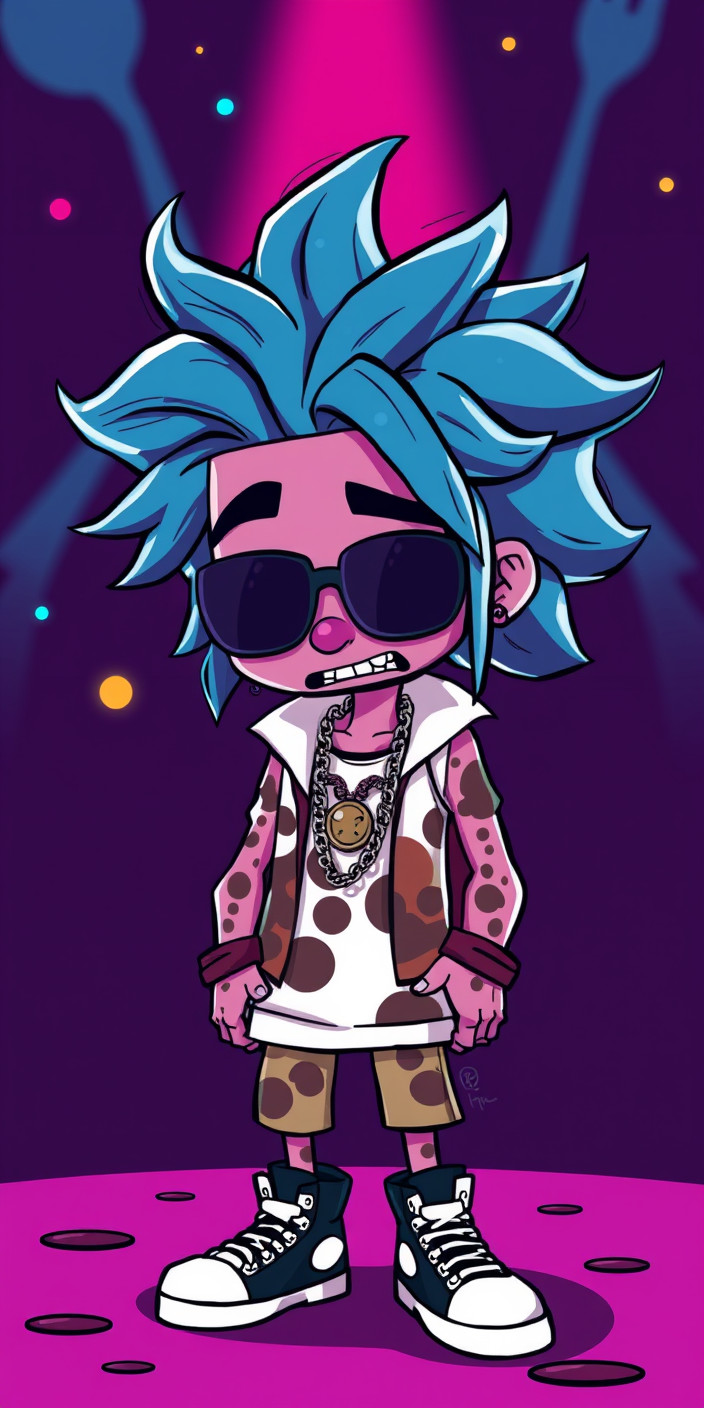 Lil pump cartoon 8 Phone Wallpaper