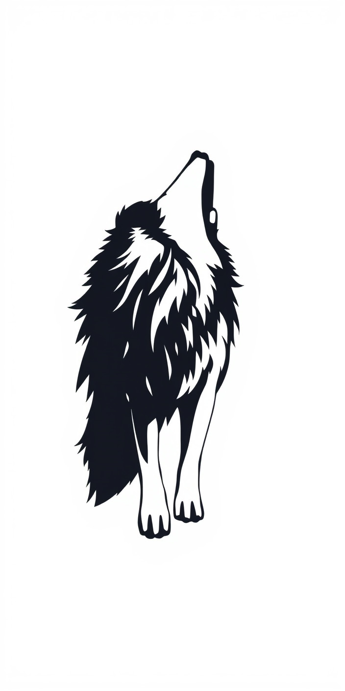 Minimalist wolf 8 Phone Wallpaper