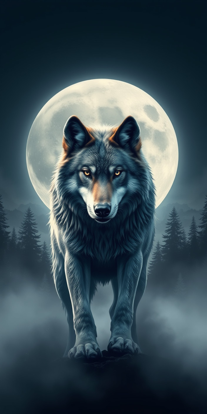 Wolf 1 Phone Wallpaper