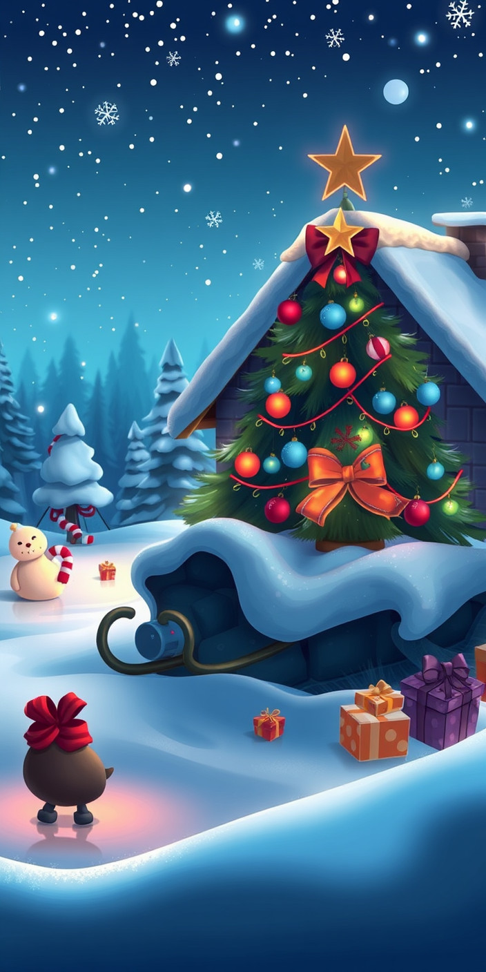 Animated christmas 2 Phone Wallpaper