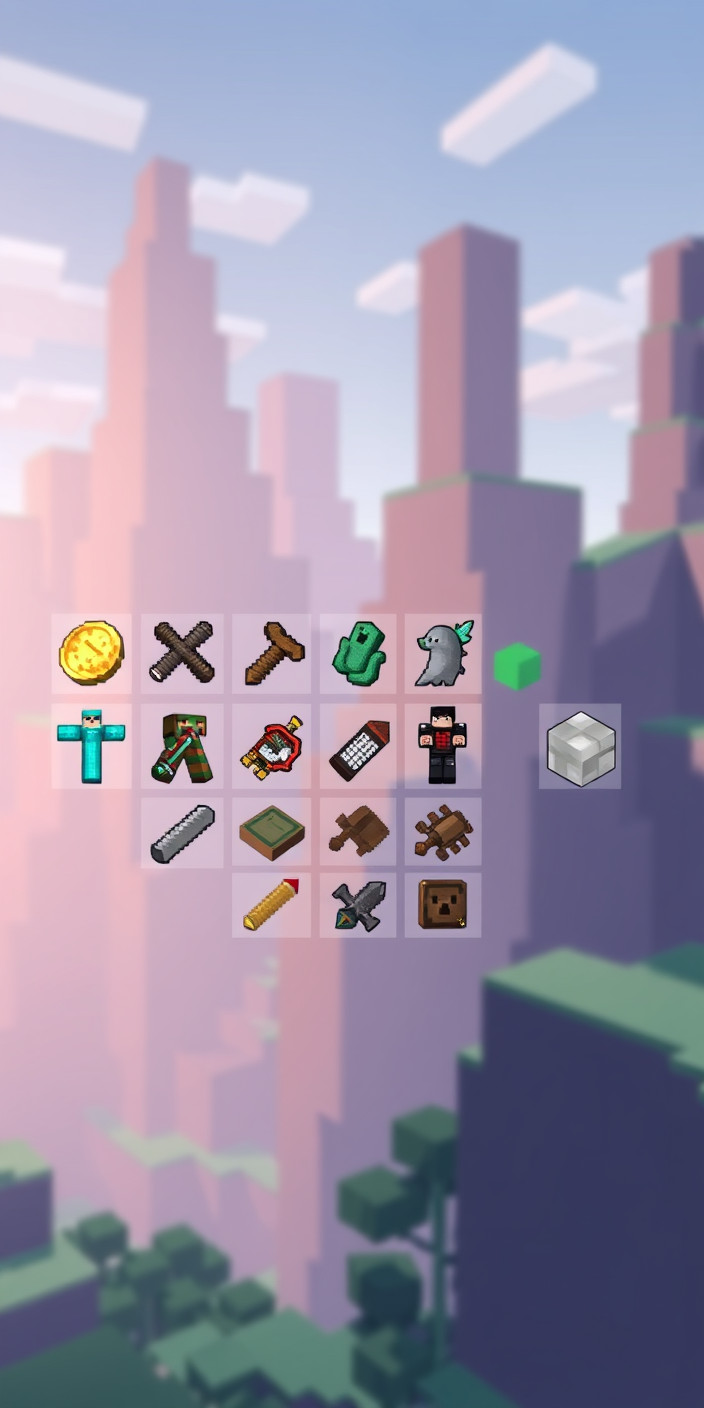 Minecraft inventory 7 Phone Wallpaper