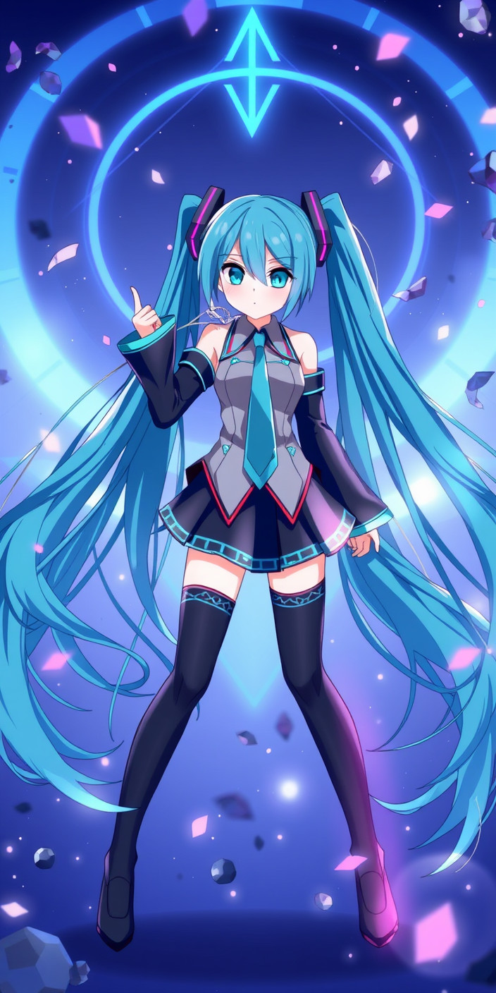 Hatsune miku 2 Phone Wallpaper