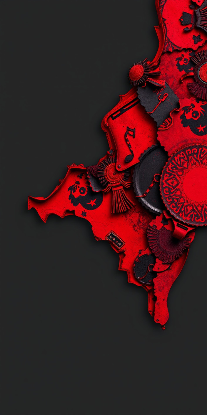 Black and red 3 Phone Wallpaper