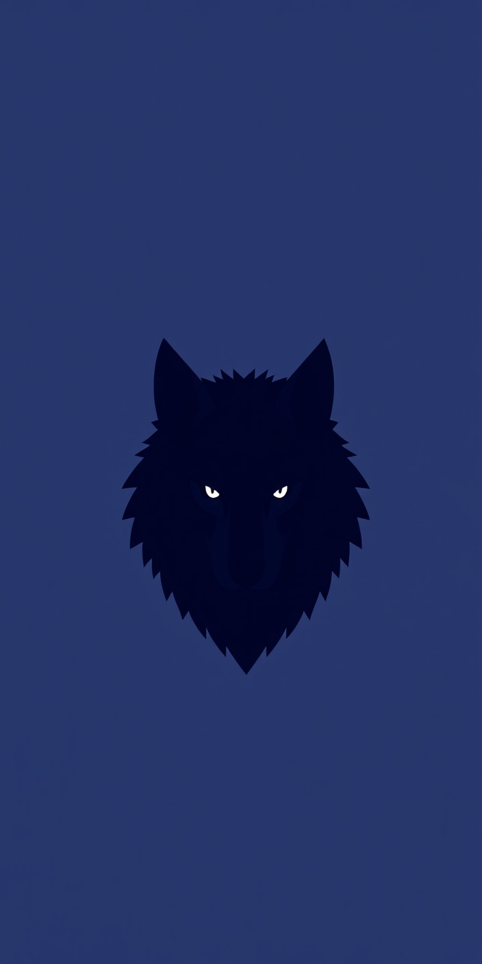Minimalist wolf 3 Phone Wallpaper