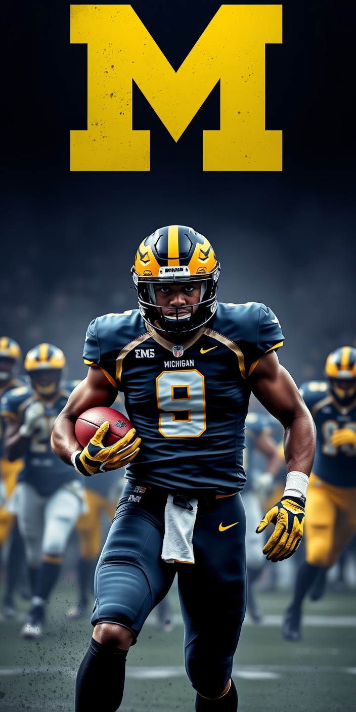 Michigan wolverines football 12 Phone Wallpaper