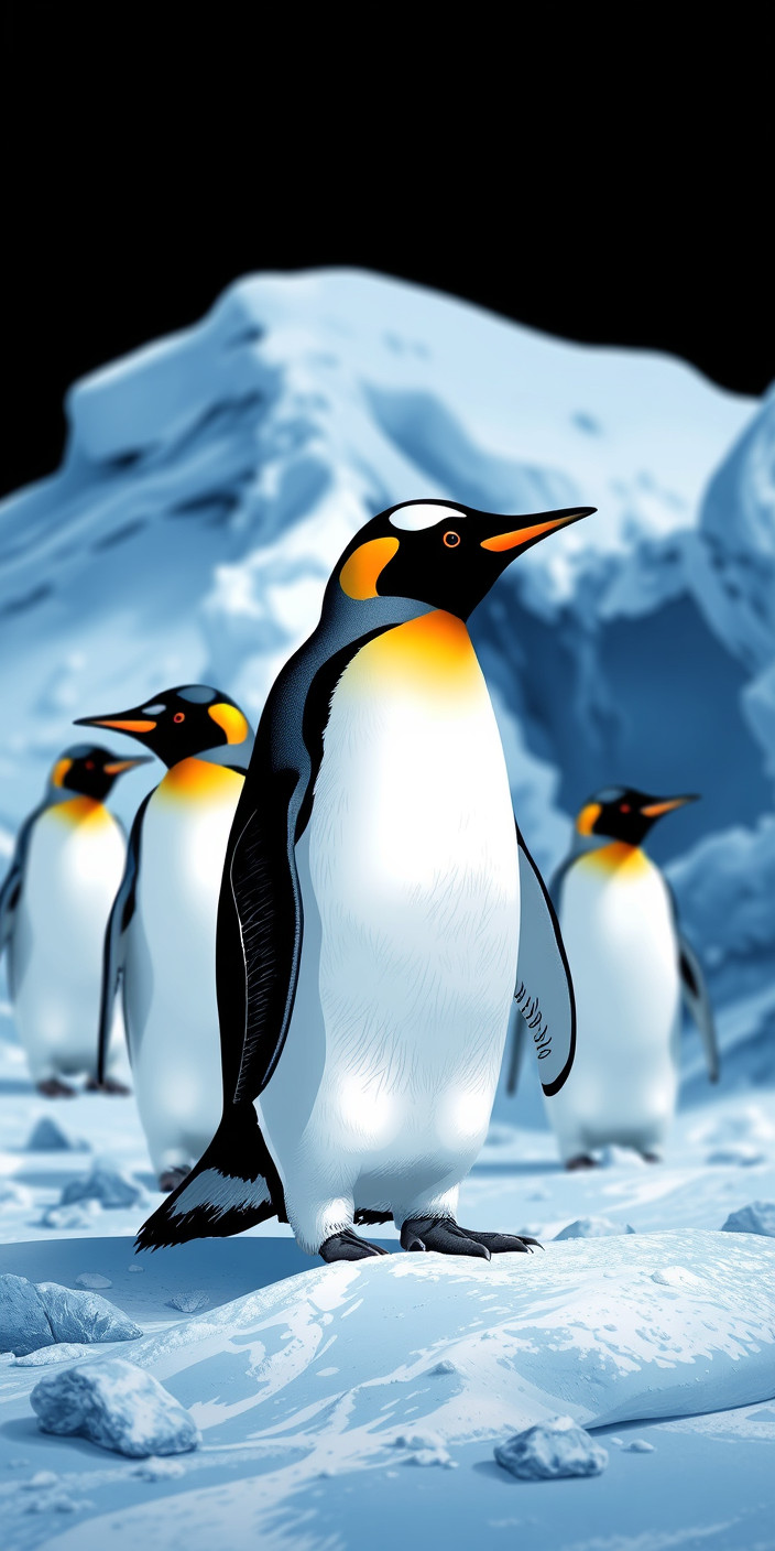 Penguin 3 Phone Wallpaper