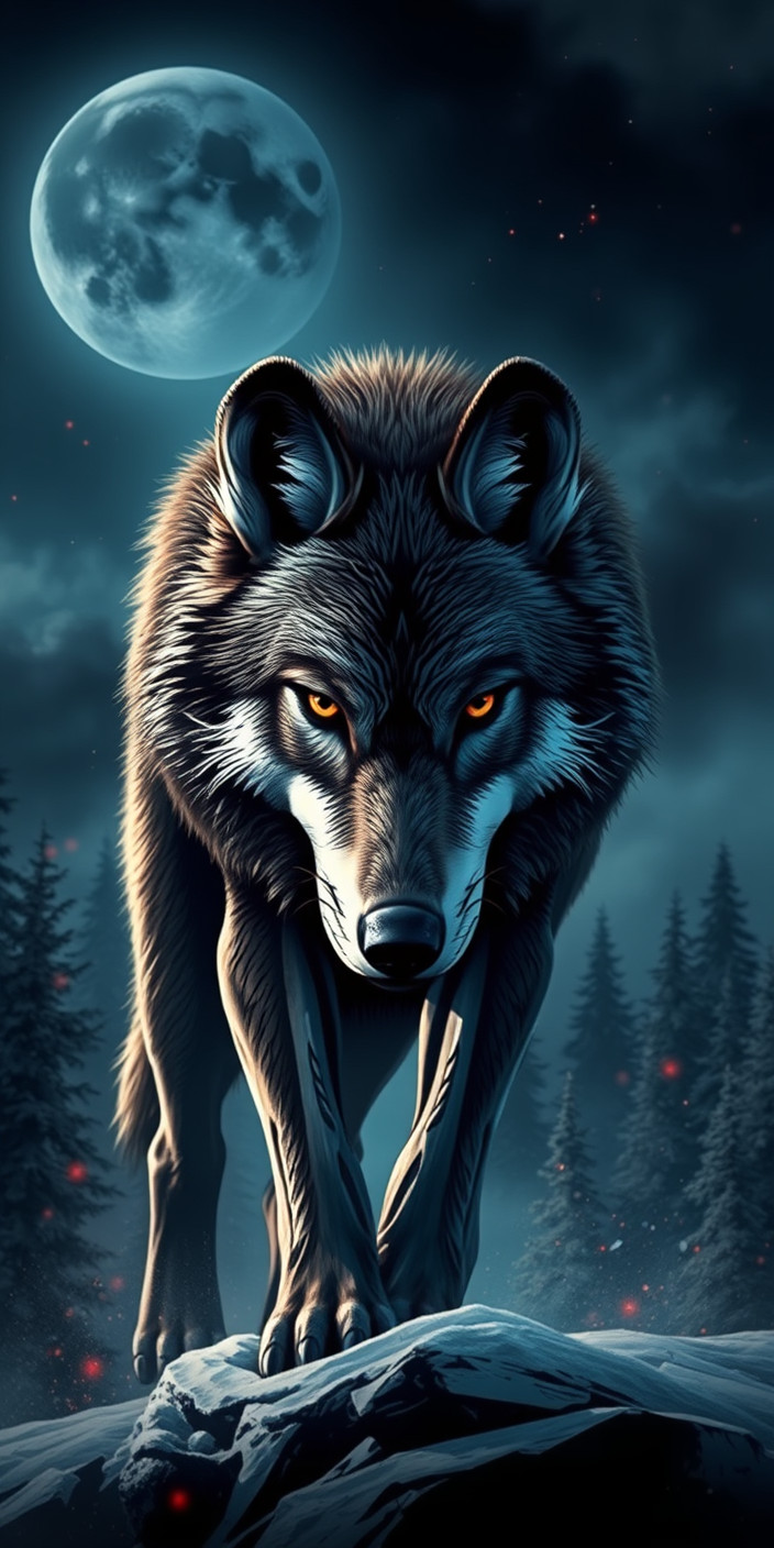Wolf 6 Phone Wallpaper