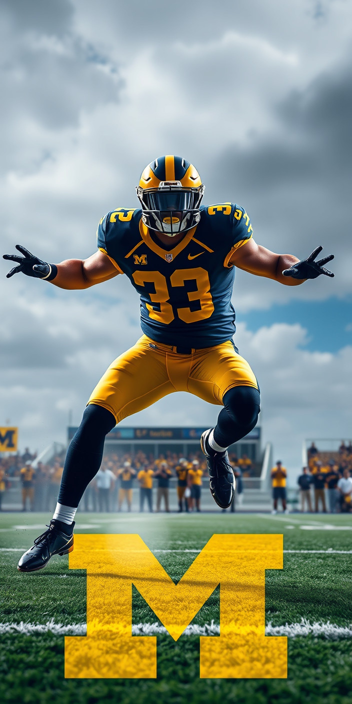 Michigan wolverines football 8 Phone Wallpaper