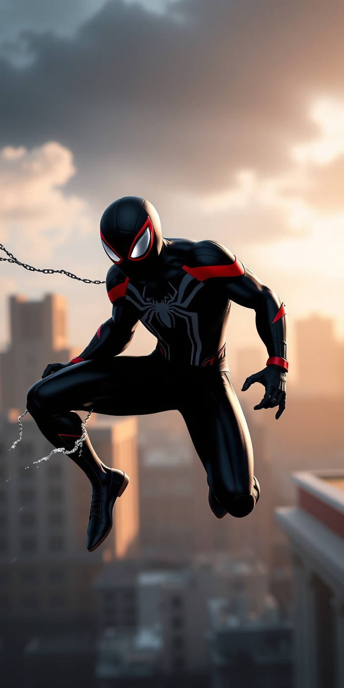 Black spiderman 2 Phone Wallpaper