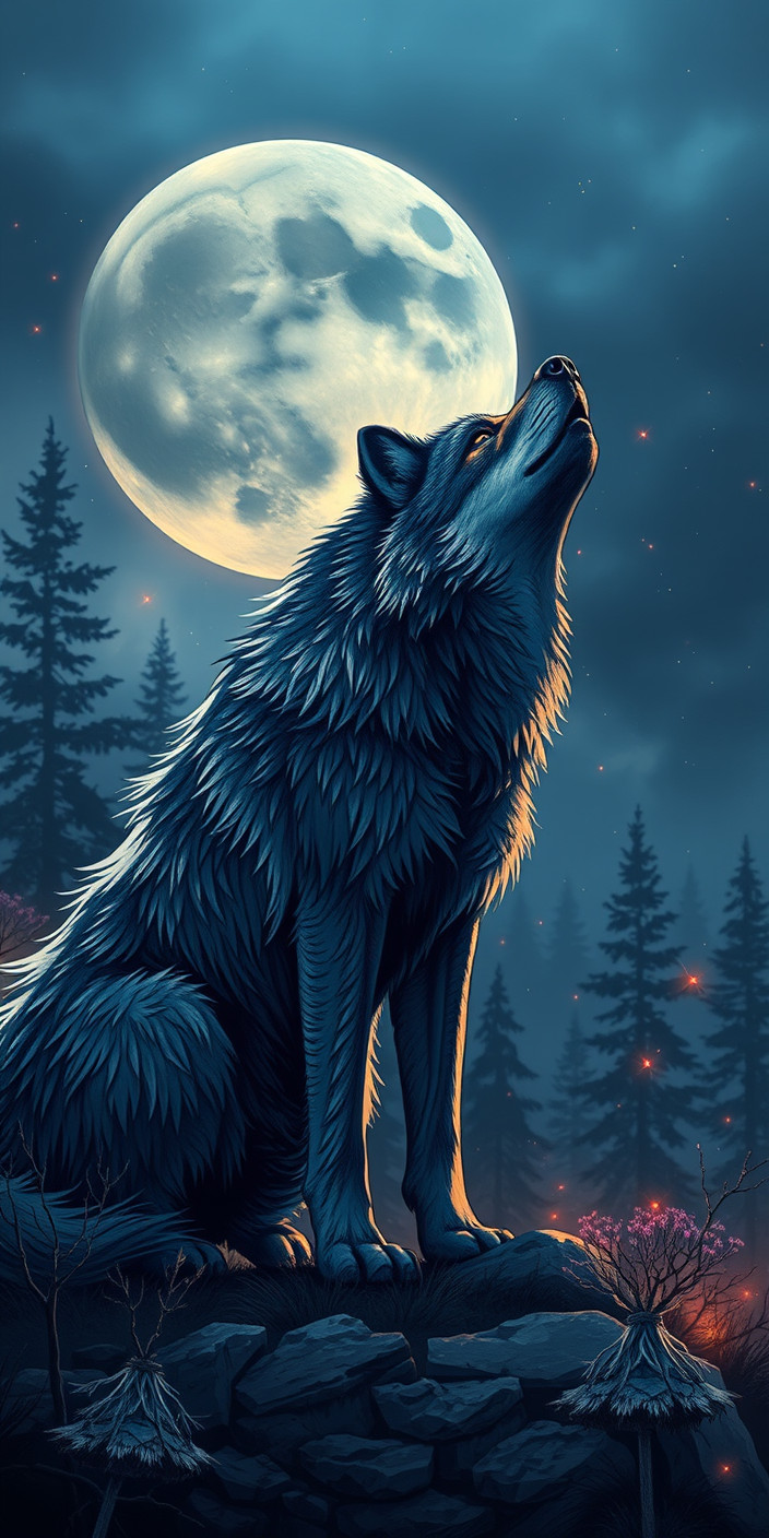 Lone wolf 13 Phone Wallpaper