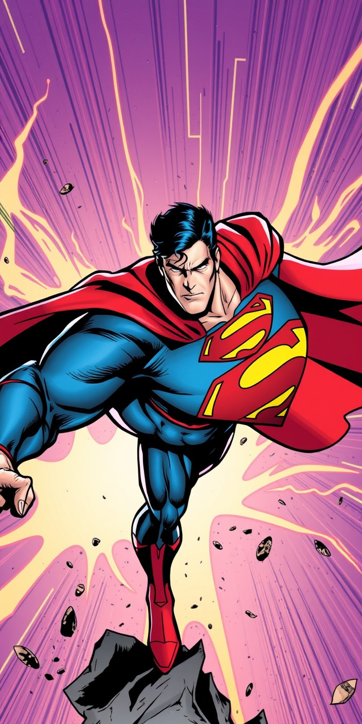 Superman comic 7 Phone Wallpaper
