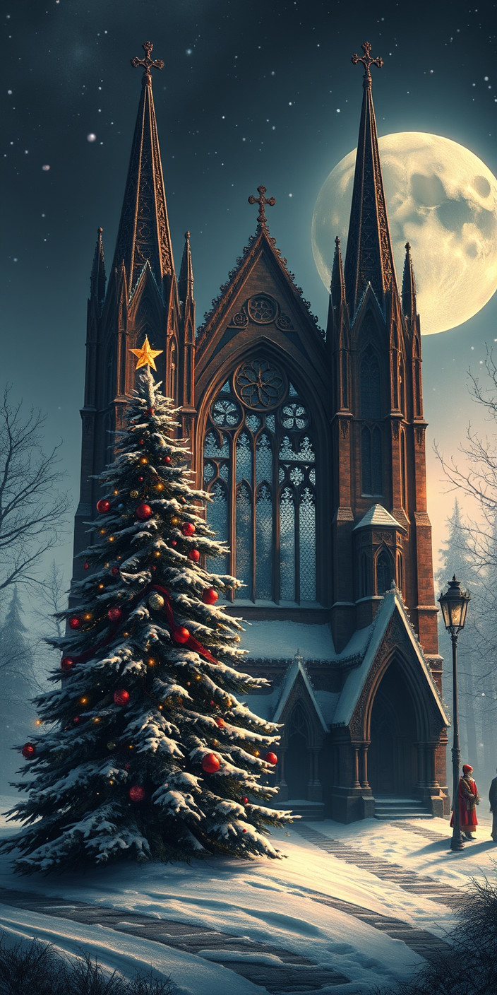 Gothic christmas 11 Phone Wallpaper