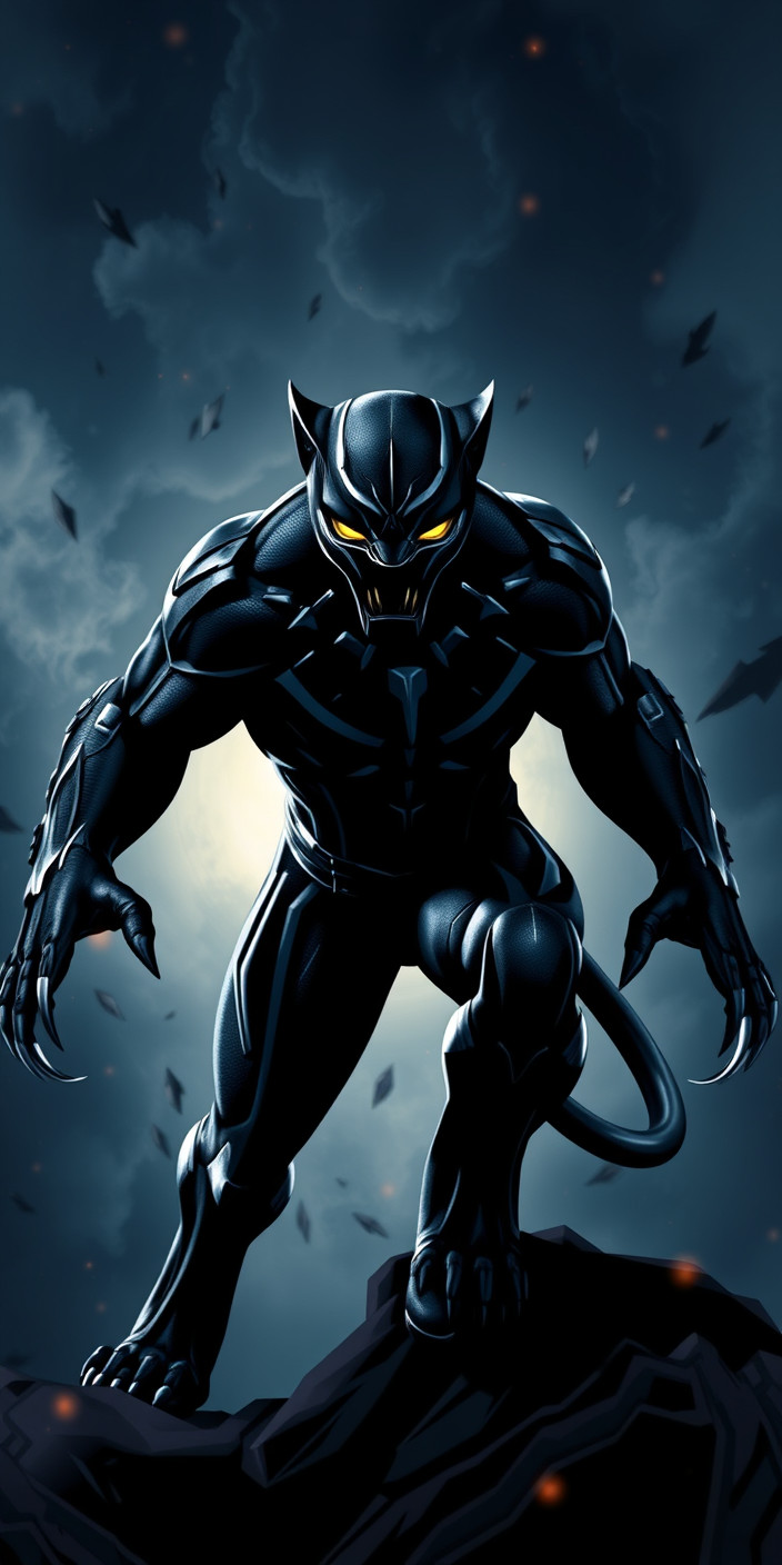 Black panther 9 Phone Wallpaper