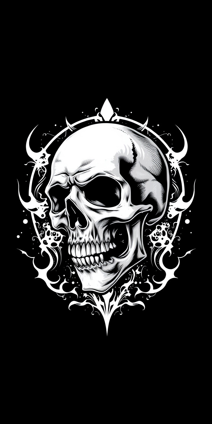 Skull 9 Phone Wallpaper
