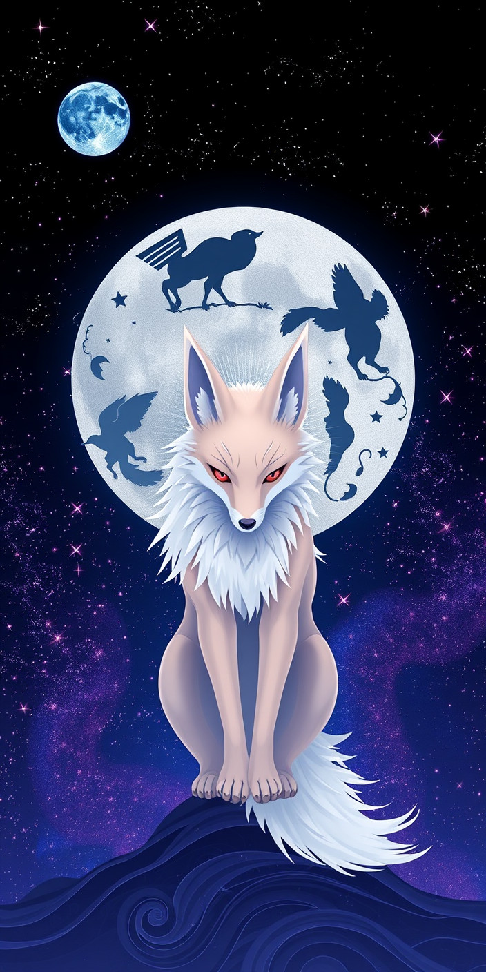 Nine tailed fox 9 Phone Wallpaper