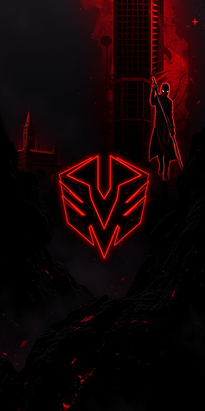 Black and red gaming 2 Phone Wallpaper
