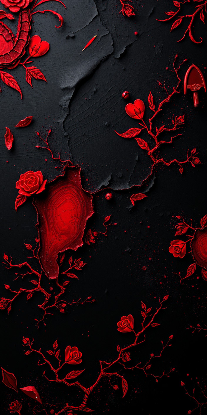Black and red 2 Phone Wallpaper