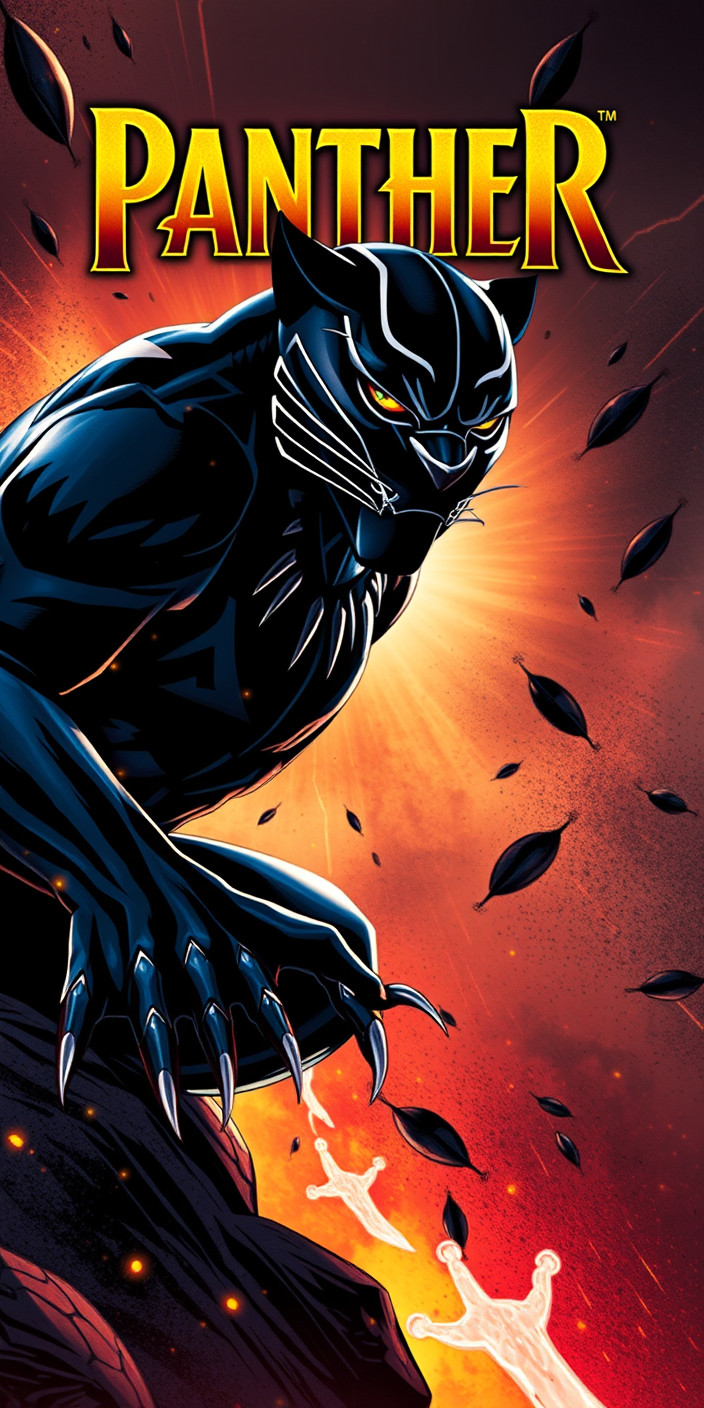 Black panther 13 Phone Wallpaper