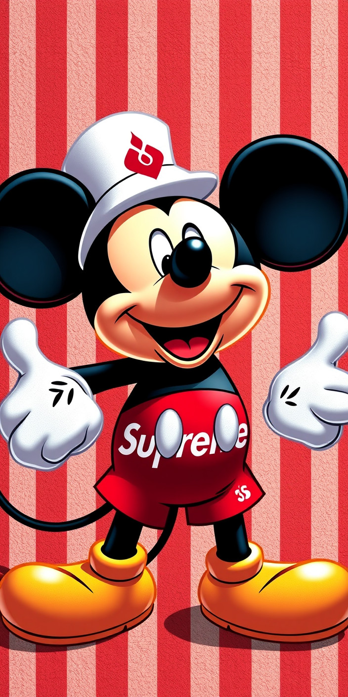 Supreme mickey mouse 12 Phone Wallpaper